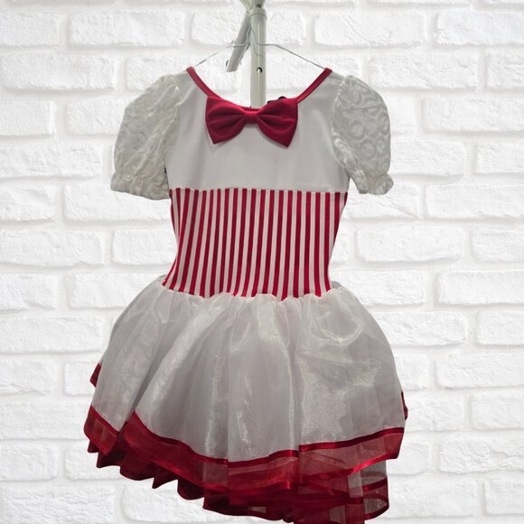 Mary Poppins Inspired Ballet Costume (10 Years)–White Tulle Tutu with Red bow - Picture 1 of 6